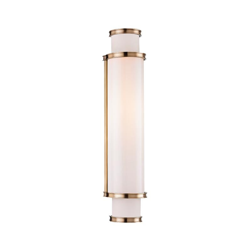 Hudson Valley Lighting Malcolm Aged Brass 4.75W x 4.75L x 18H Wall Sconce