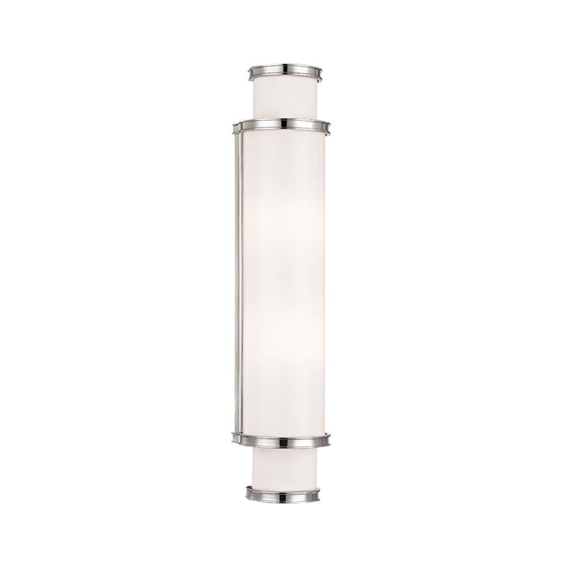 Hudson Valley Lighting Malcolm Polished Nickel 4.75W x 4.75L x 18H Wall Sconce