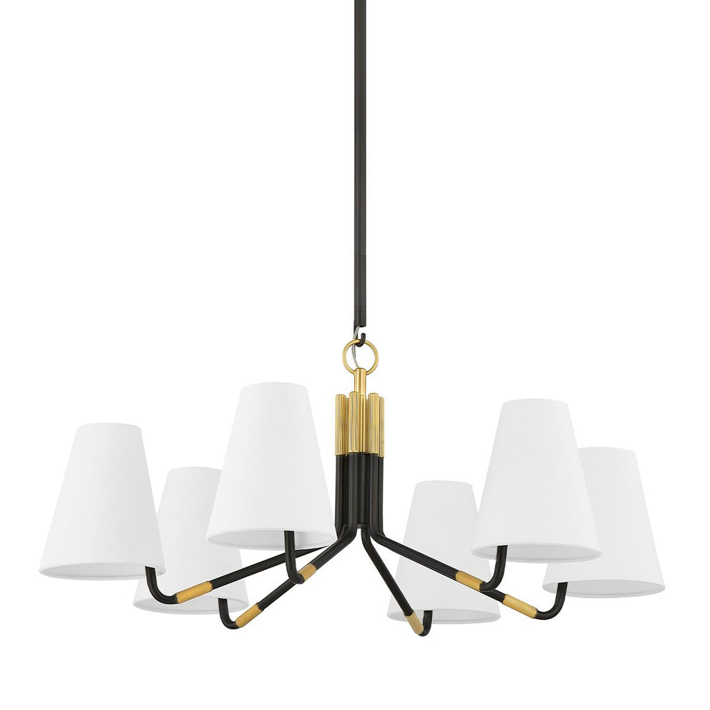 Hudson Valley Lighting Stanwyck AGED BRASS/DISTRESSED BRONZE 31.5W x 31.5L x 14.25H Chandelier