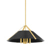 Hudson Valley Lighting Raymond Aged Brass/Soft Black 26W X 26L X 12.75H Pendant