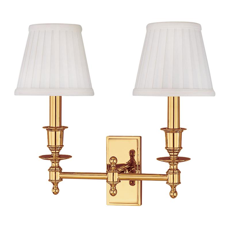 Hudson Valley Lighting Ludlow Polished Brass 14W x 14L x 13H Wall Sconce