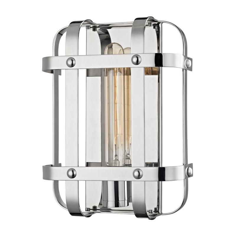 Hudson Valley Lighting Colchester Polished Nickel 8.5W x 8.5L x 11.5H Wall Sconce