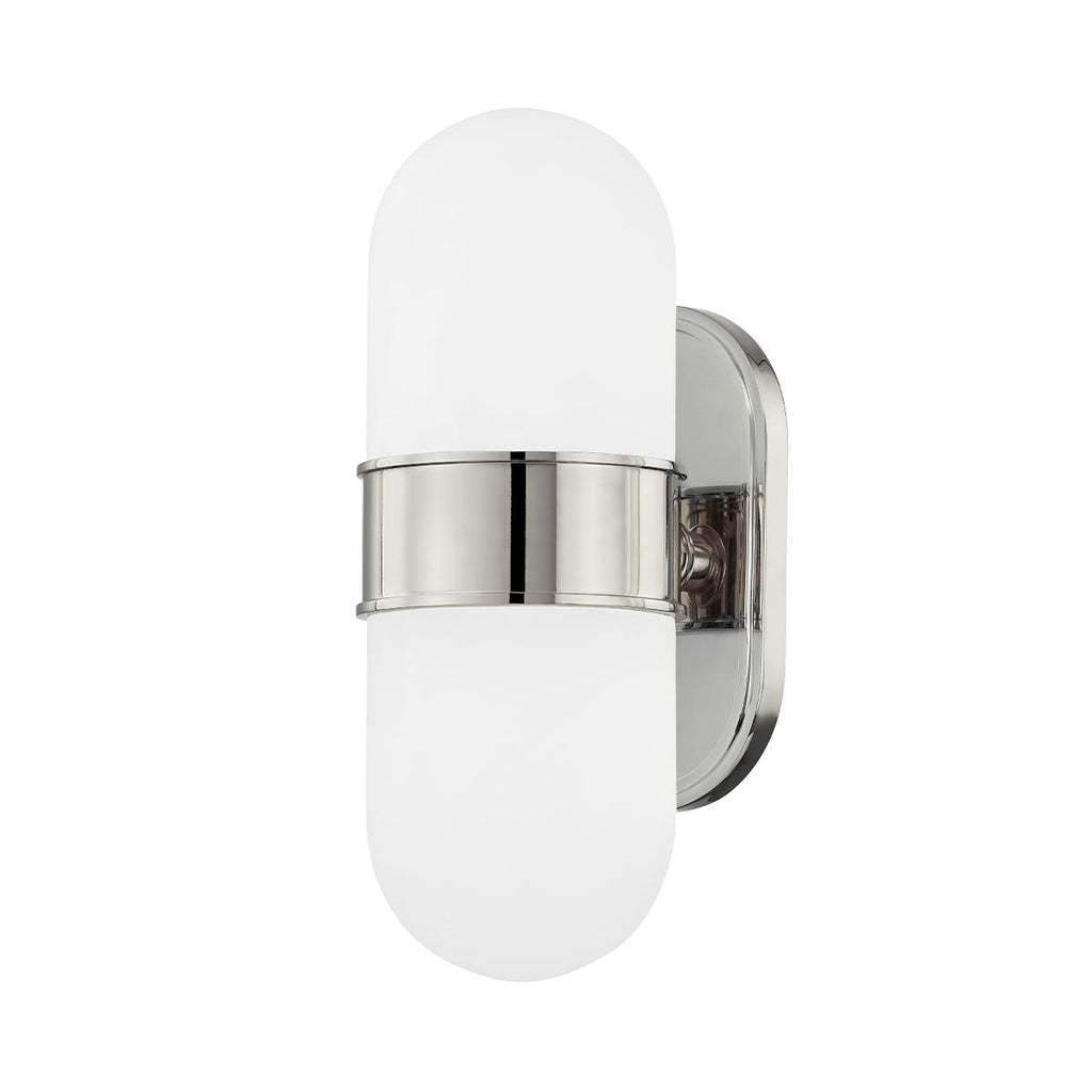 Hudson Valley Lighting Beckler Polished Nickel 4.25W x 4.25L x 14.25H Wall Sconce