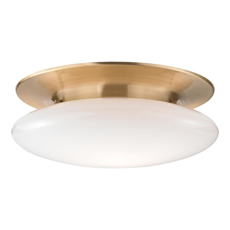 Hudson Valley Lighting Irvington Satin Brass 18W x 18L x 6.5H Flush Mount