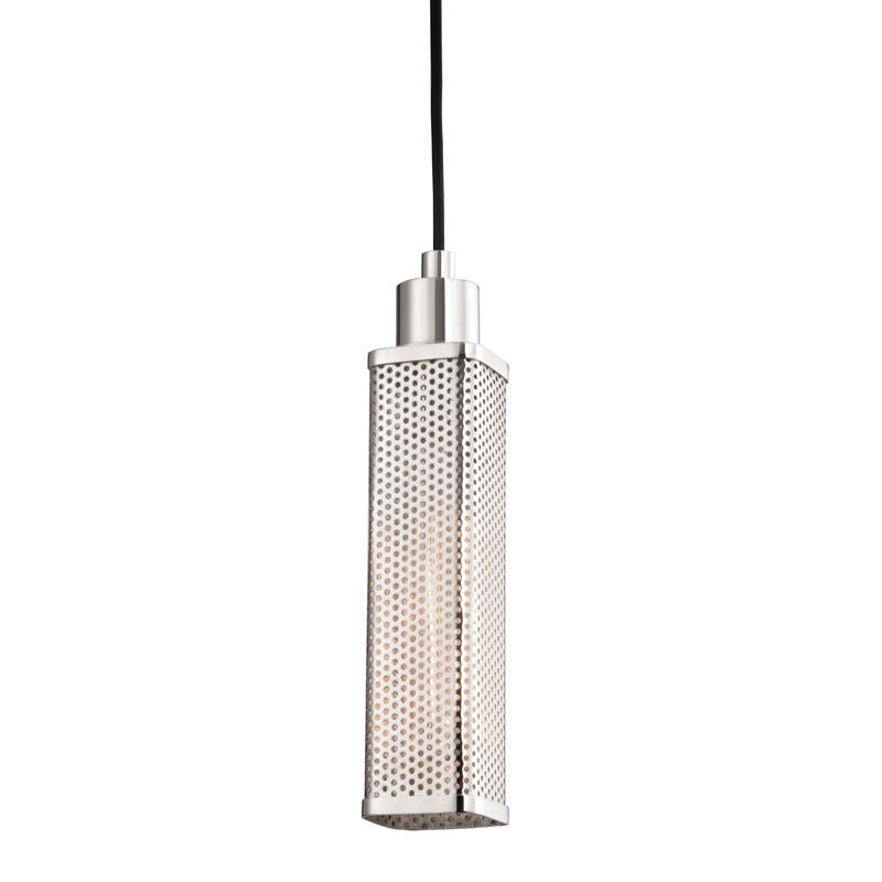 Hudson Valley Lighting Gibbs Polished Nickel 2.75W x 2.75L x 13H Pendant