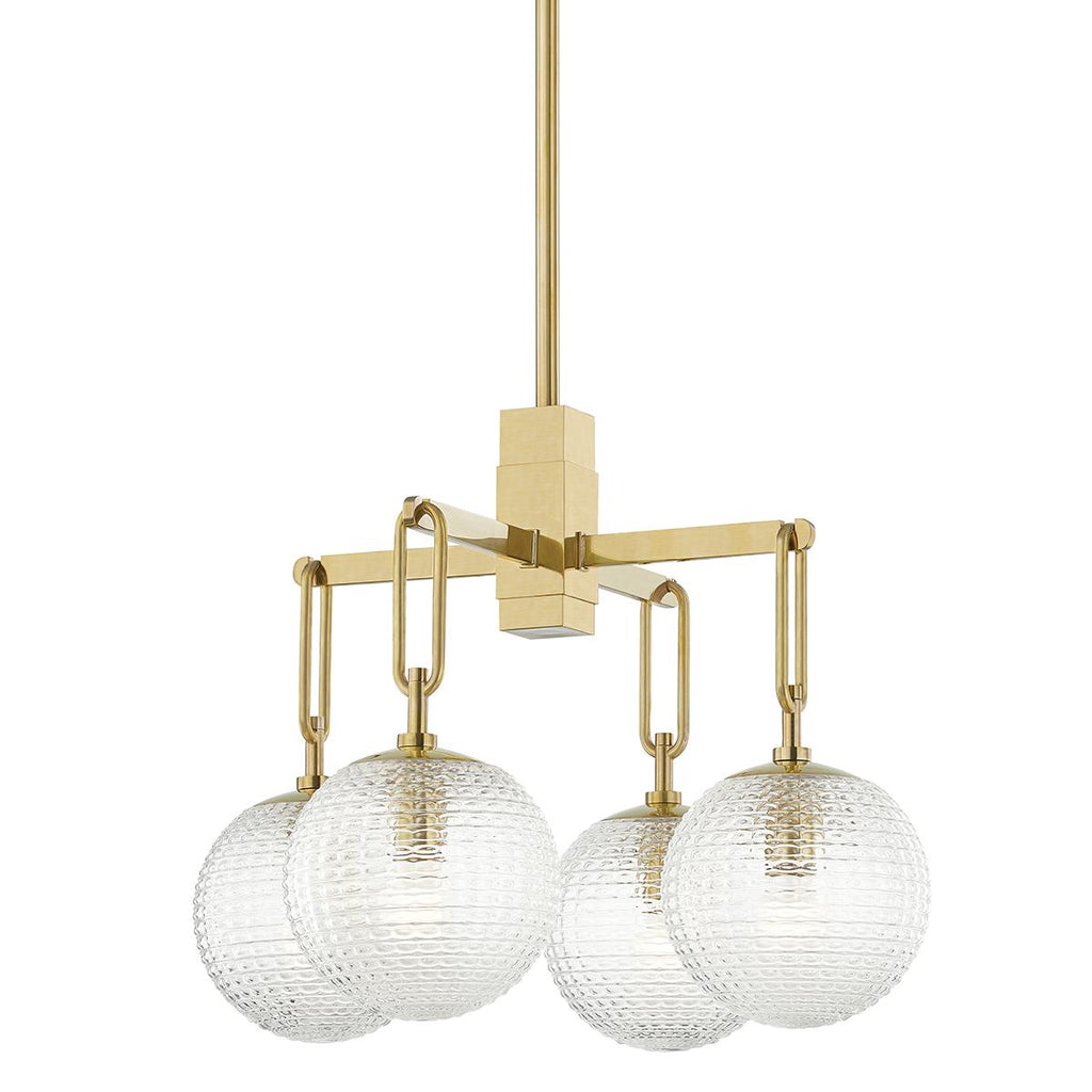 Hudson Valley Lighting Jewett Aged Brass 24W x 24L x 19.25H Chandelier