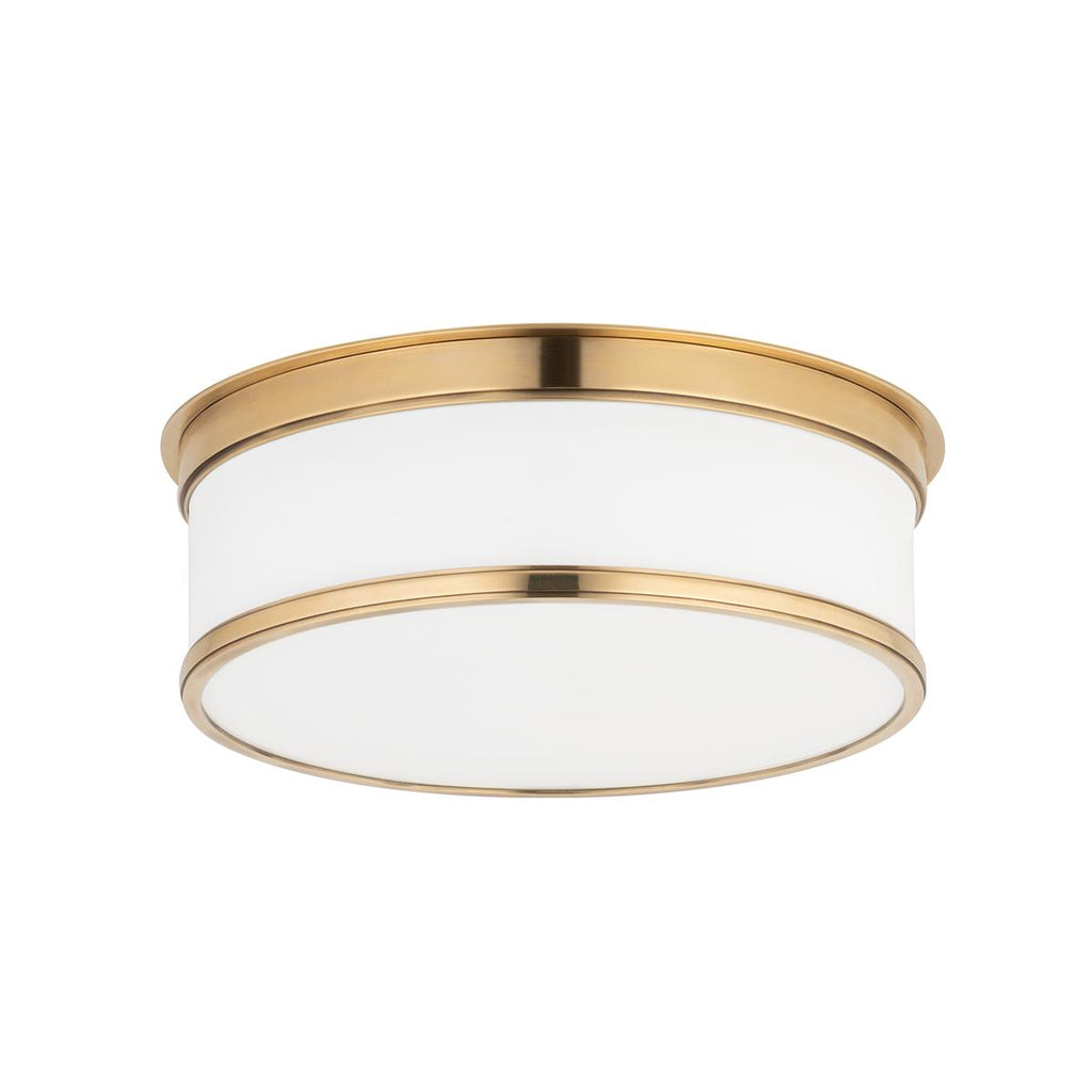 Hudson Valley Lighting Geneva Aged Brass 12.25W x 12.25L x 4.75H Flush Mount