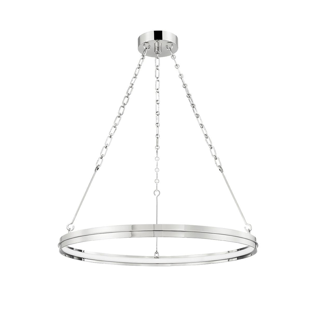 Hudson Valley Lighting Rosendale Polished Nickel 28W x 28L x 2.25H Chandelier