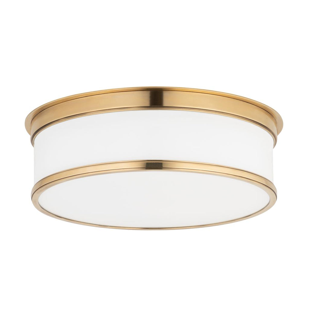 Hudson Valley Lighting Geneva Aged Brass 15.25W x 15.25L x 5.25H Flush Mount