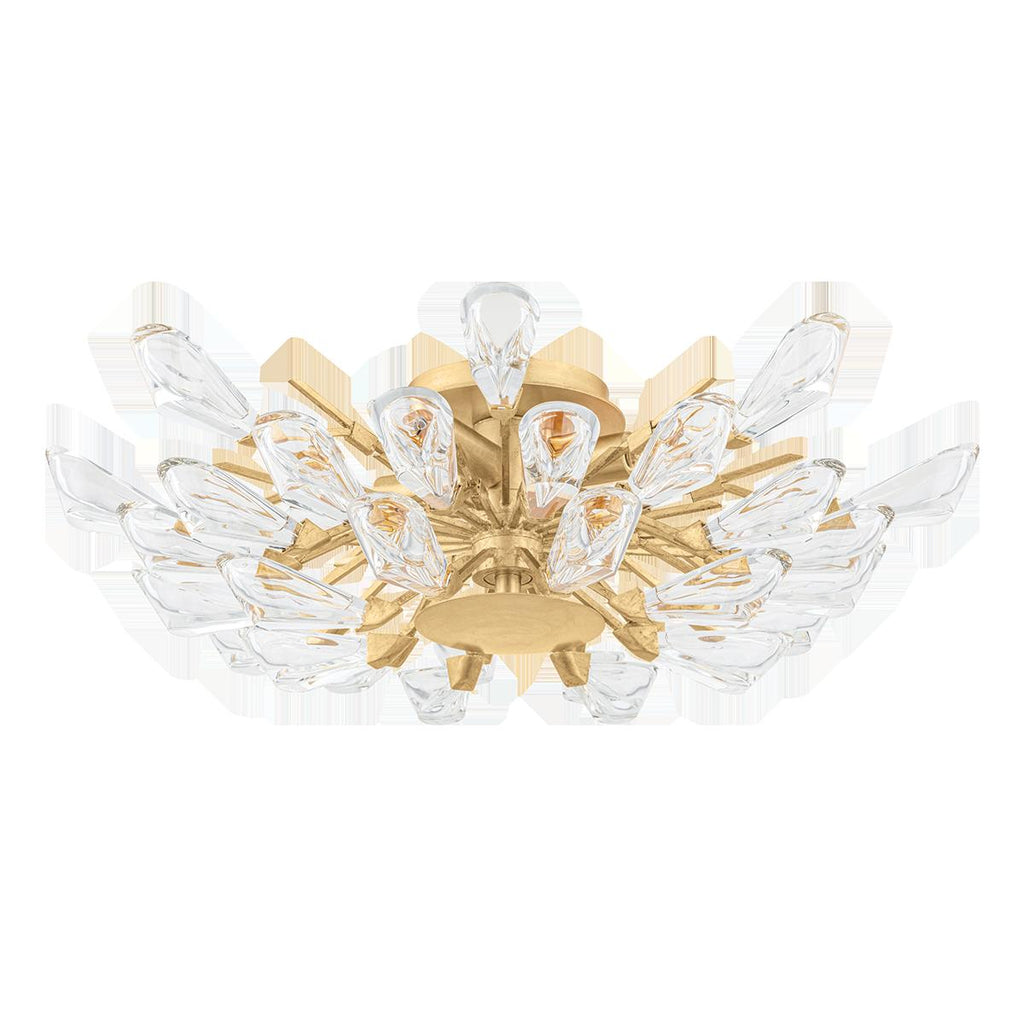 Hudson Valley Lighting Tulip Gold Leaf 23.25W x 23.25L x 7H Semi-Flush Mount