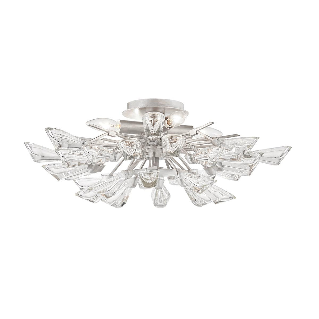 Hudson Valley Lighting Tulip Silver Leaf 23.25W x 23.25L x 7H Semi-Flush Mount