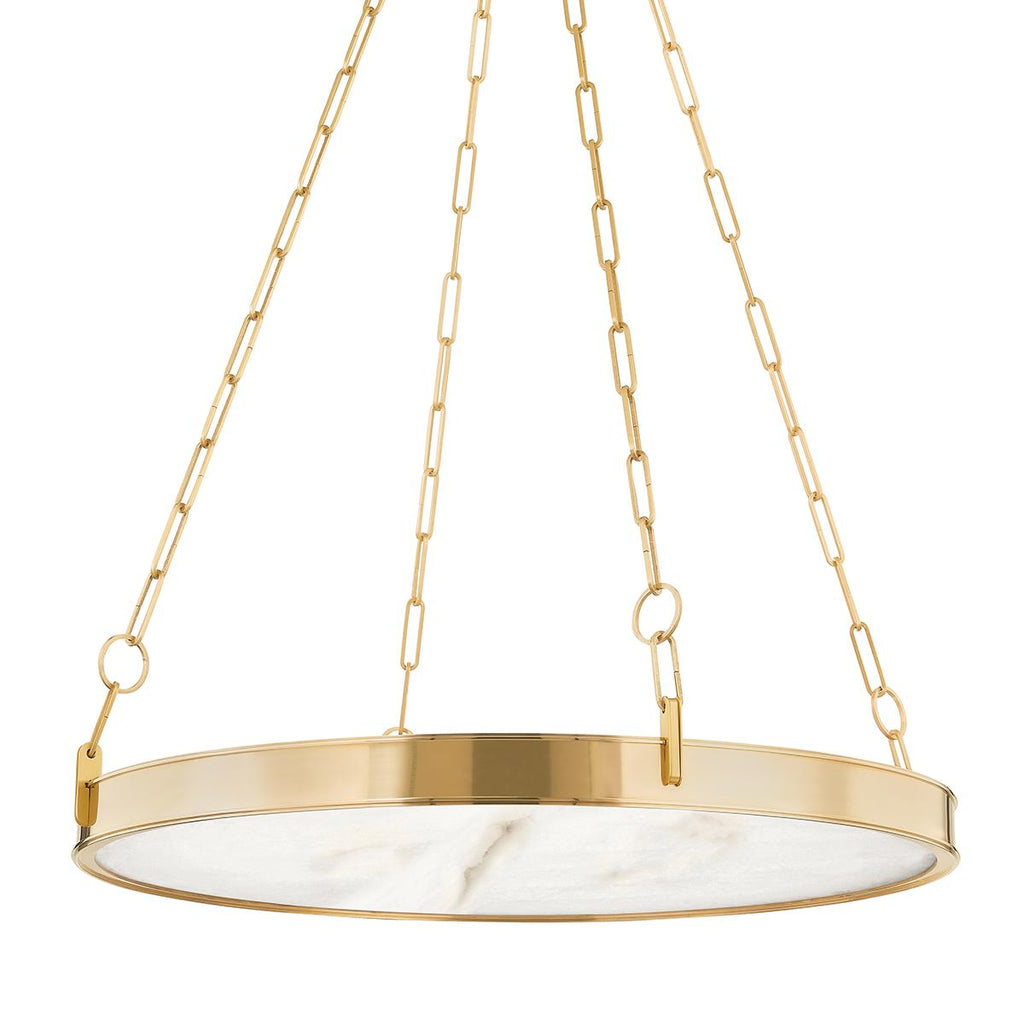 Hudson Valley Lighting Kirby Aged Brass 30W x 30L x 3.5H Chandelier