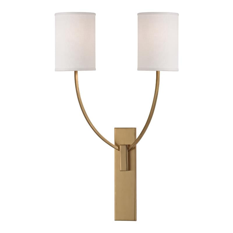 Hudson Valley Lighting Colton Aged Brass 14.75W x 14.75L x 24.5H Wall Sconce