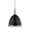 Hudson Valley Lighting Viceroy Black/Polished Nickel 12.75W X 12.75L X 17.75H Pendant