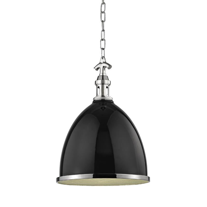 Hudson Valley Lighting Viceroy Black/polished Nickel 12.75W x 12.75L x 17.75H Pendant