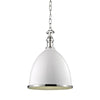 Hudson Valley Lighting Viceroy White/Polished Nickel Combo 12.75W X 12.75L X 17.75H Pendant