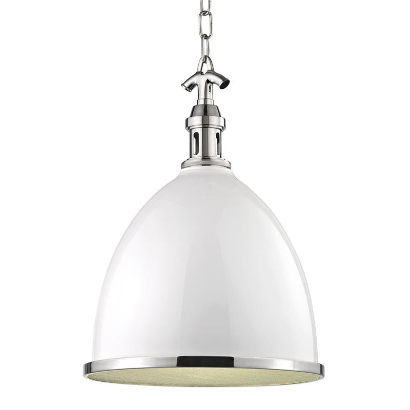 Hudson Valley Lighting Viceroy White/polished Nickel Combo 16.75W x 16.75L x 23H Pendant