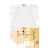 Hudson Valley Lighting Claremont Aged Brass 12W X 12L X 16.25H Wall Sconce