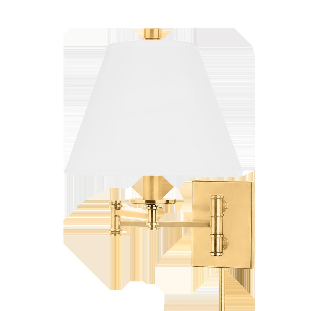 Hudson Valley Lighting Claremont Aged Brass 12W x 12L x 16.25H Wall Sconce