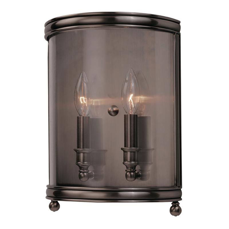 Hudson Valley Lighting Larchmont Historic Nickel 9.25W x 9.25L x 11.5H Wall Sconce