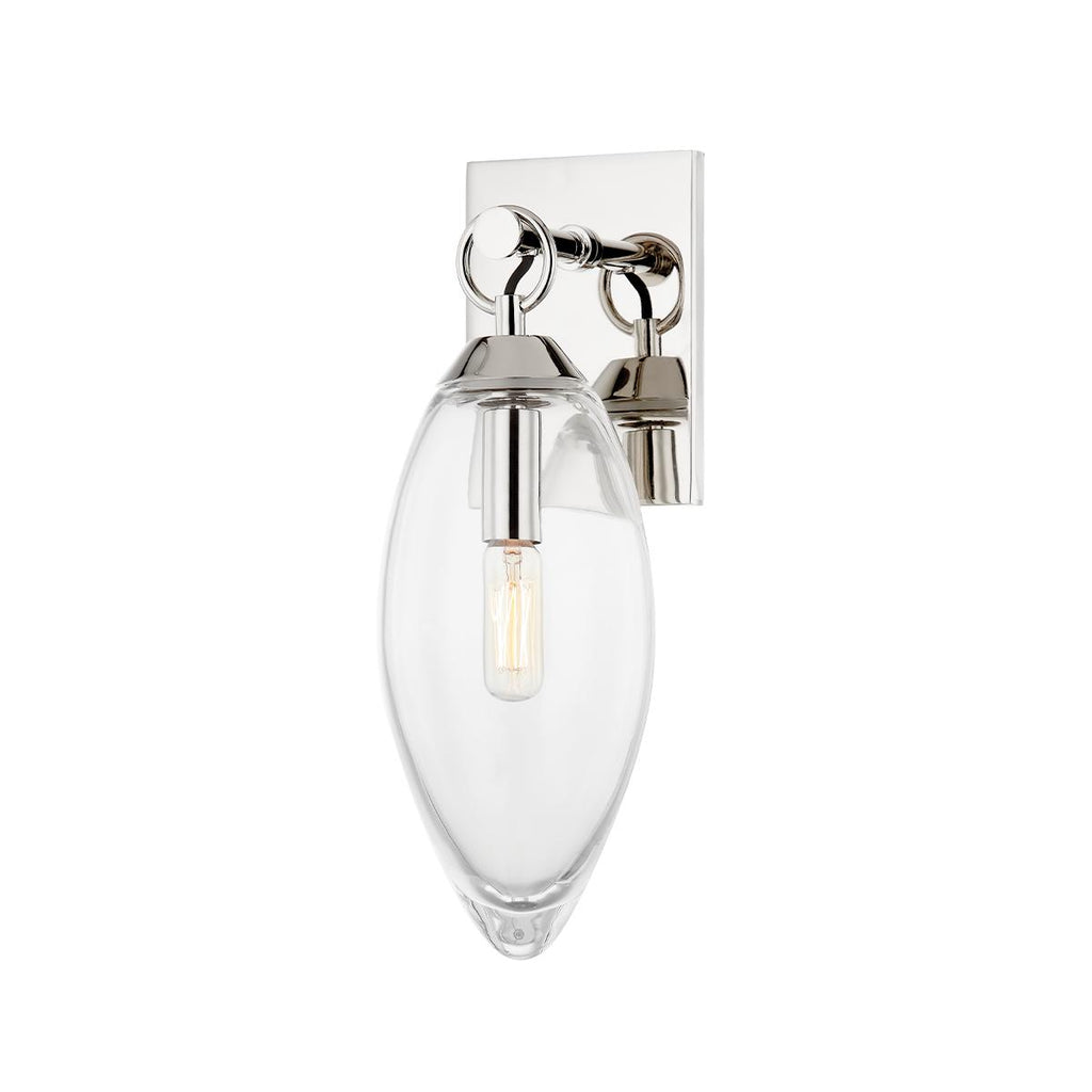 Hudson Valley Lighting Nantucket Polished Nickel 4.5W x 4.5L x 13.5H Wall Sconce