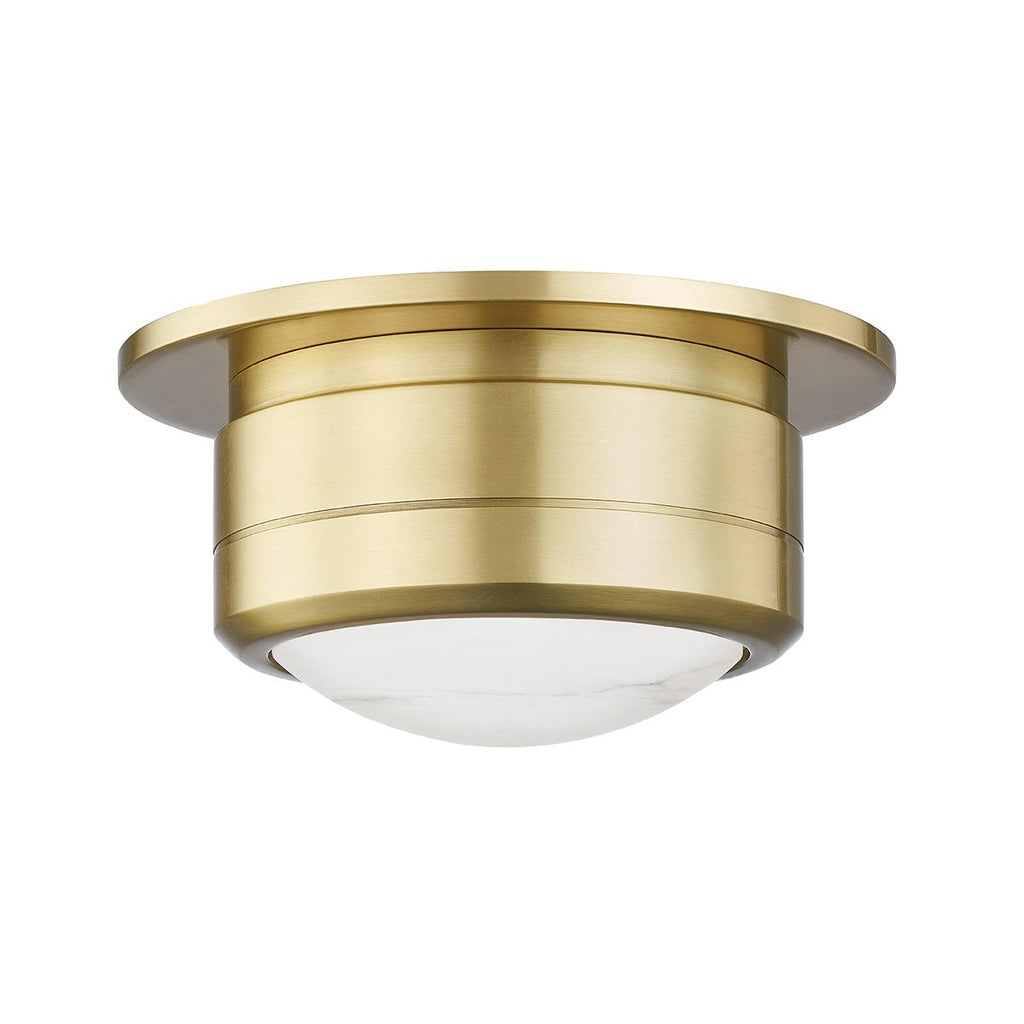 Hudson Valley Lighting Greenport Aged Brass 7W x 7L x 3.5H Flush Mount