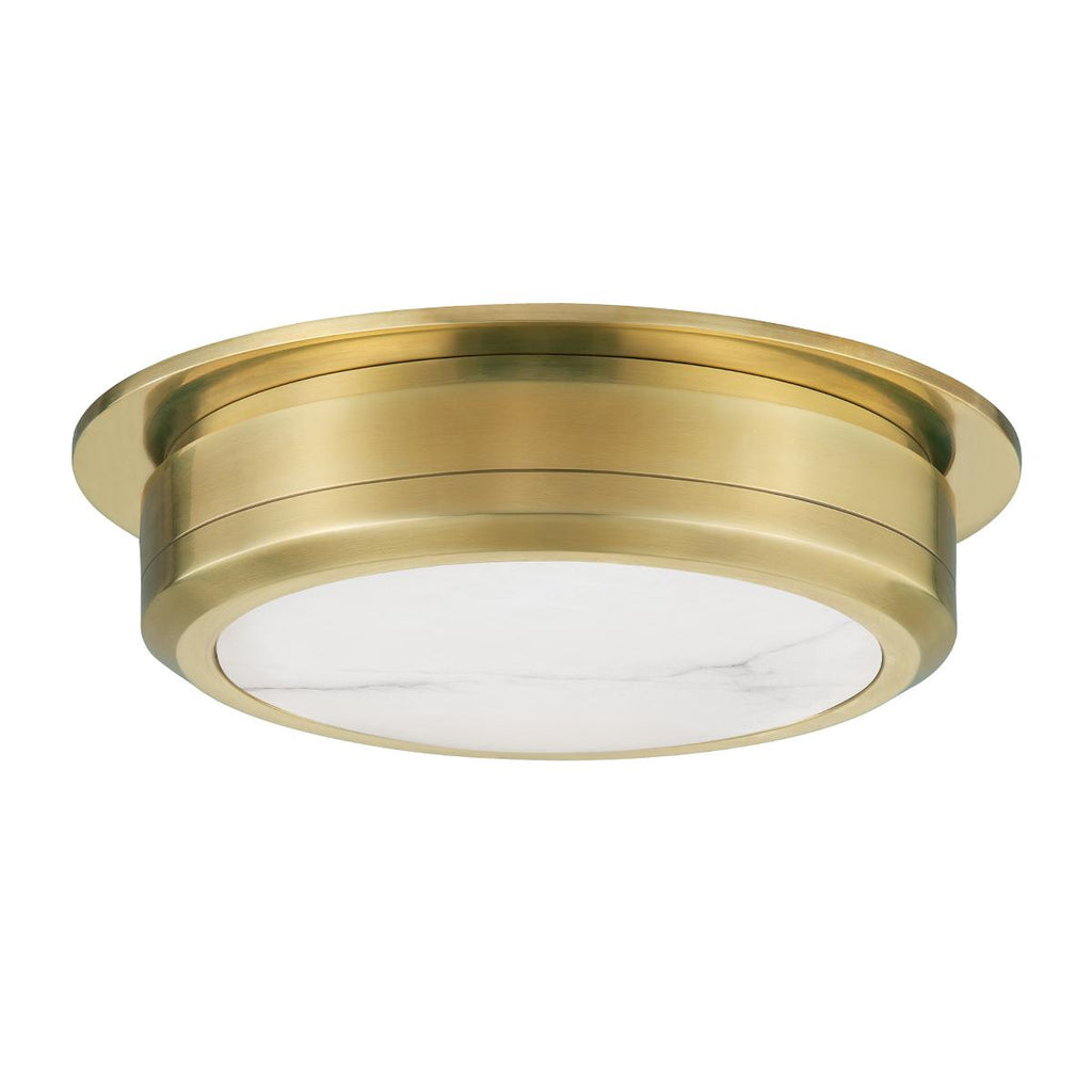 Hudson Valley Lighting Greenport Aged Brass 14W x 14L x 4H Flush Mount