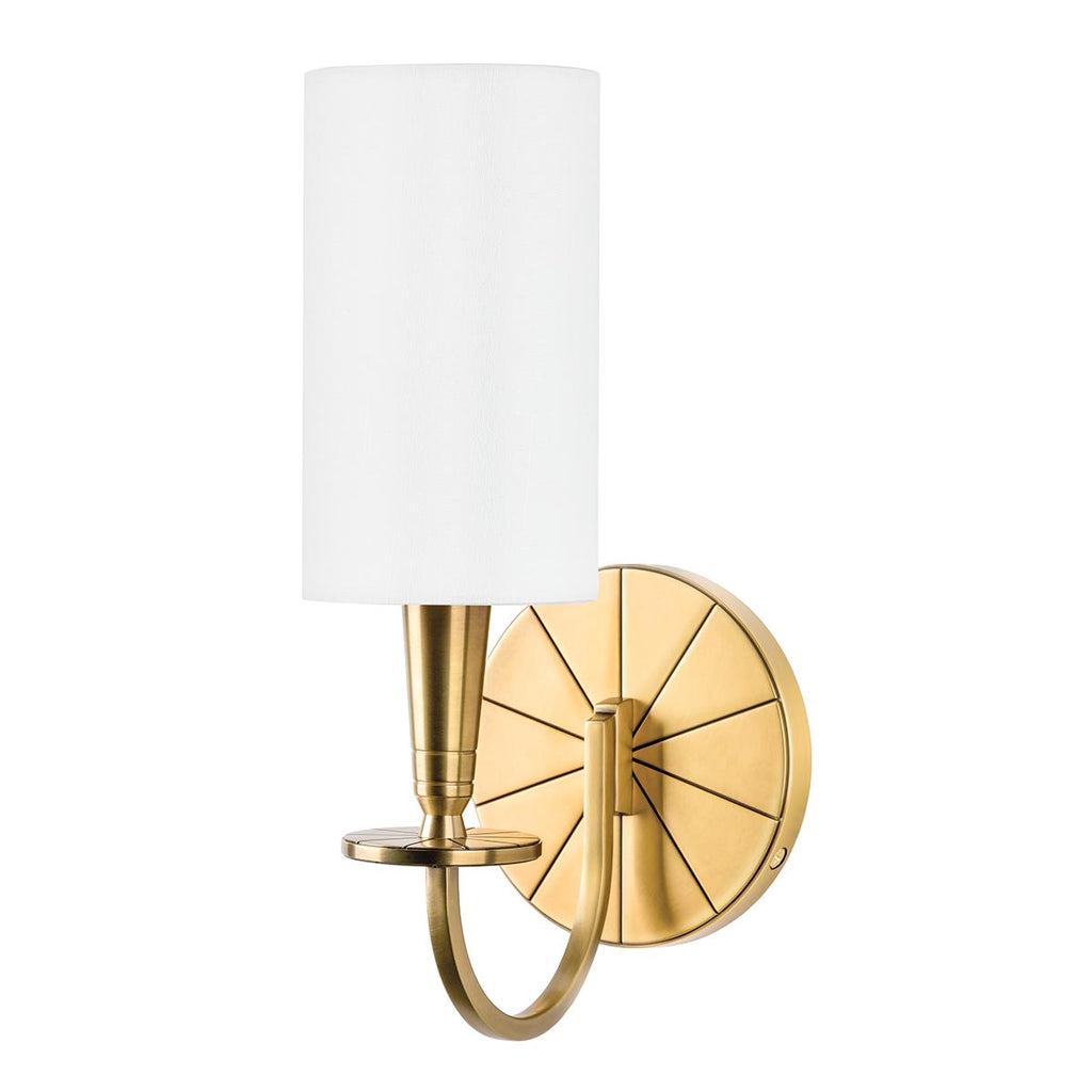 Hudson Valley Lighting Mason Aged Brass 5W x 5L x 12H Wall Sconce