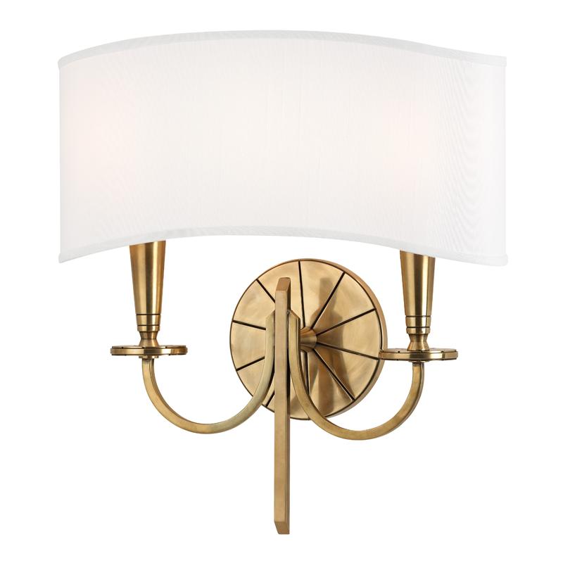 Hudson Valley Lighting Mason Aged Brass 14W x 14L x 15H Wall Sconce