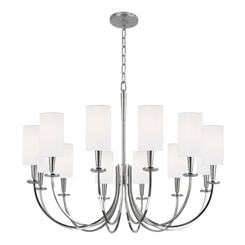 Hudson Valley Lighting Mason Polished Nickel 34.5W x 34.5L x 27.25H Chandelier