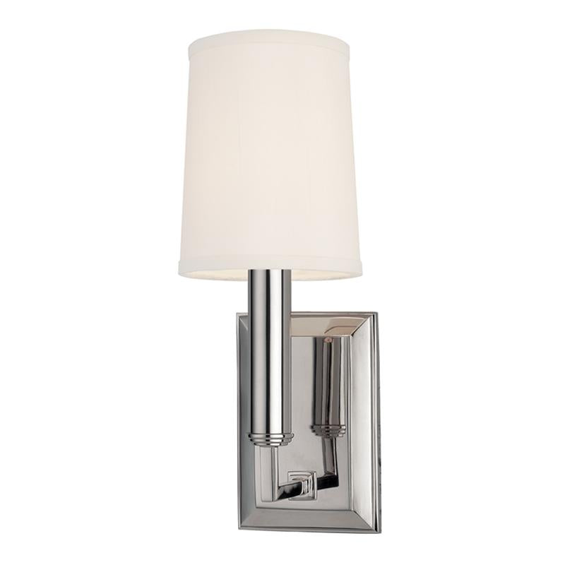 Hudson Valley Lighting Clinton Polished Nickel 4W x 4L x 11.5H Wall Sconce