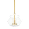 Hudson Valley Lighting Edmonton Aged Brass 15W X 15L X 14H Pendant