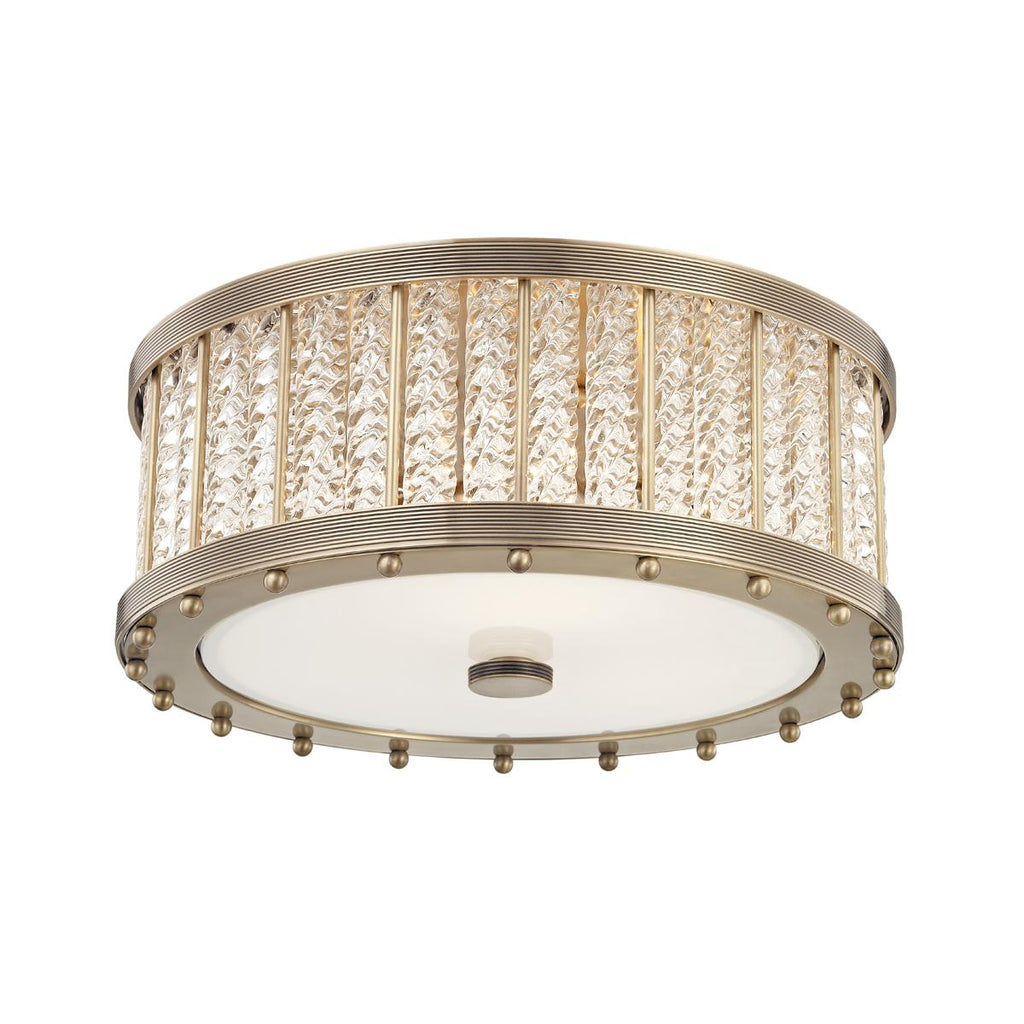 Hudson Valley Lighting Shelby Aged Brass 16W x 16L x 7H Flush Mount