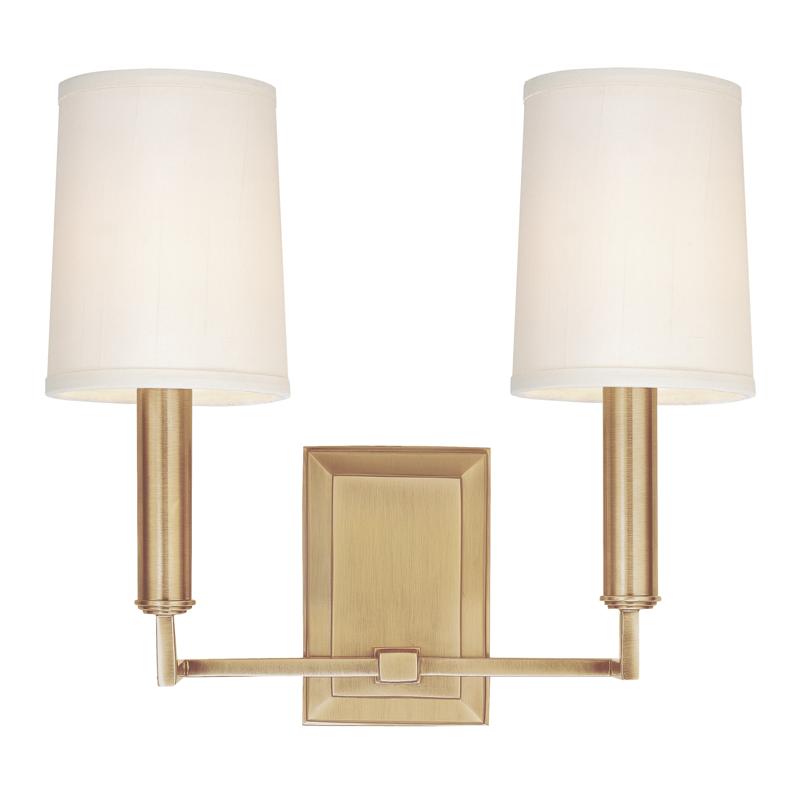 Hudson Valley Lighting Clinton Aged Brass 11W x 11L x 11.5H Wall Sconce