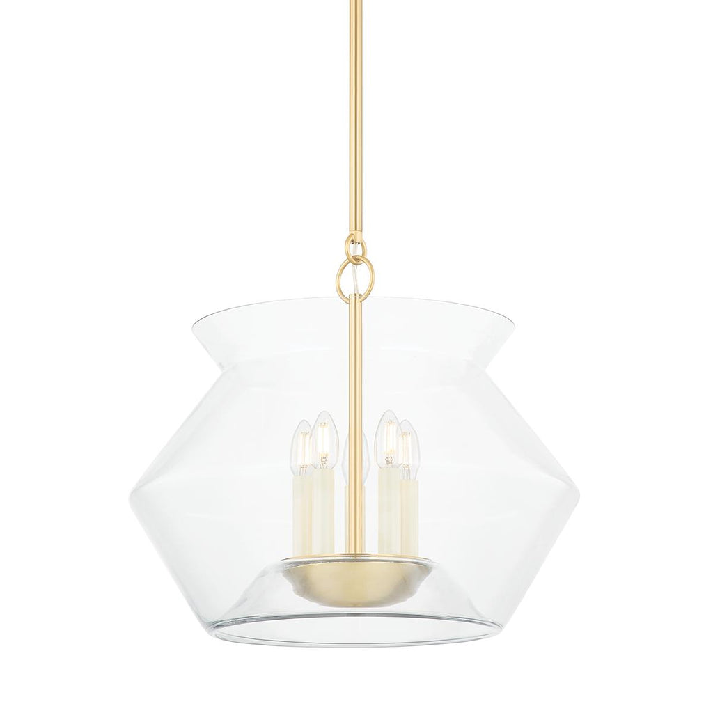 Hudson Valley Lighting Edmonton Aged Brass 20.75W x 20.75L x 18.5H Pendant