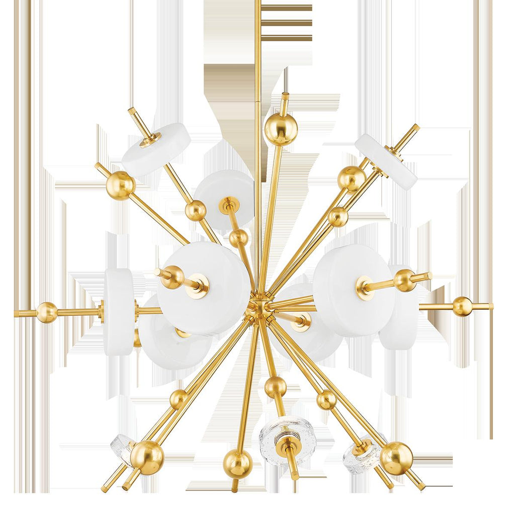 Hudson Valley Lighting MAYNARD AGED BRASS 44.5W x 44.5L x 32H Chandelier