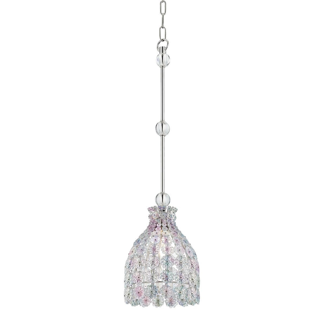 Hudson Valley Lighting Floral Park Polished Nickel 7.5W x 7.5L x 25.5H Pendant