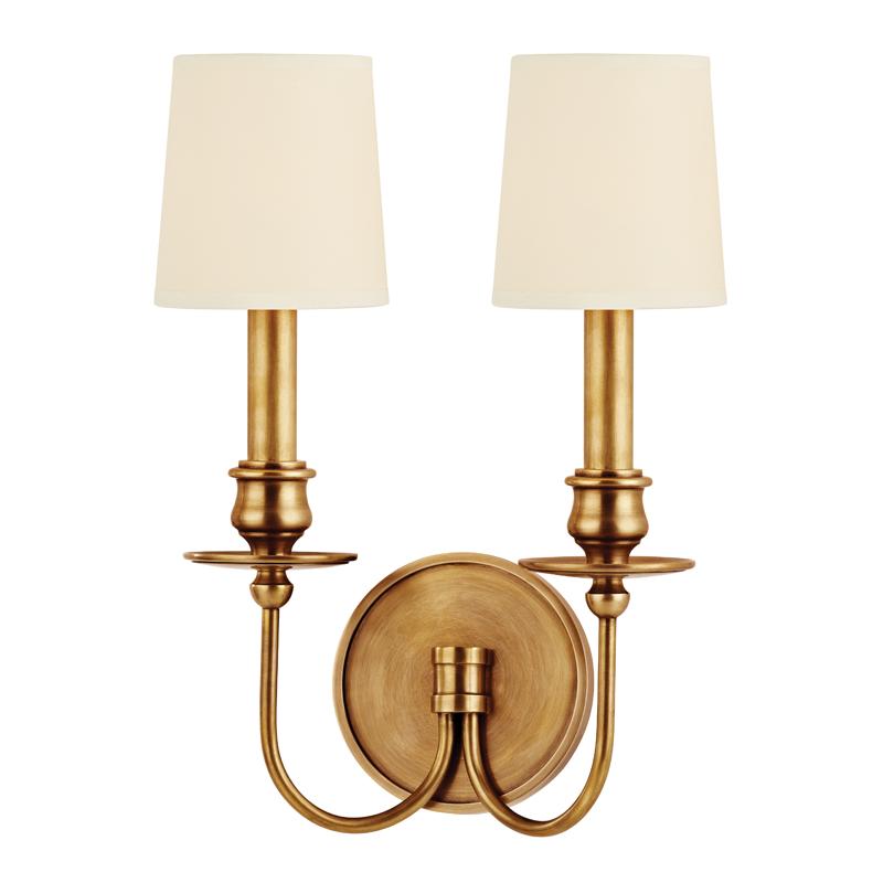 Hudson Valley Lighting Cohasset Aged Brass 10.25W x 10.25L x 14H Wall Sconce