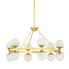 Hudson Valley Lighting Grafton Aged Brass 34W X 34L X 18.75H Chandelier