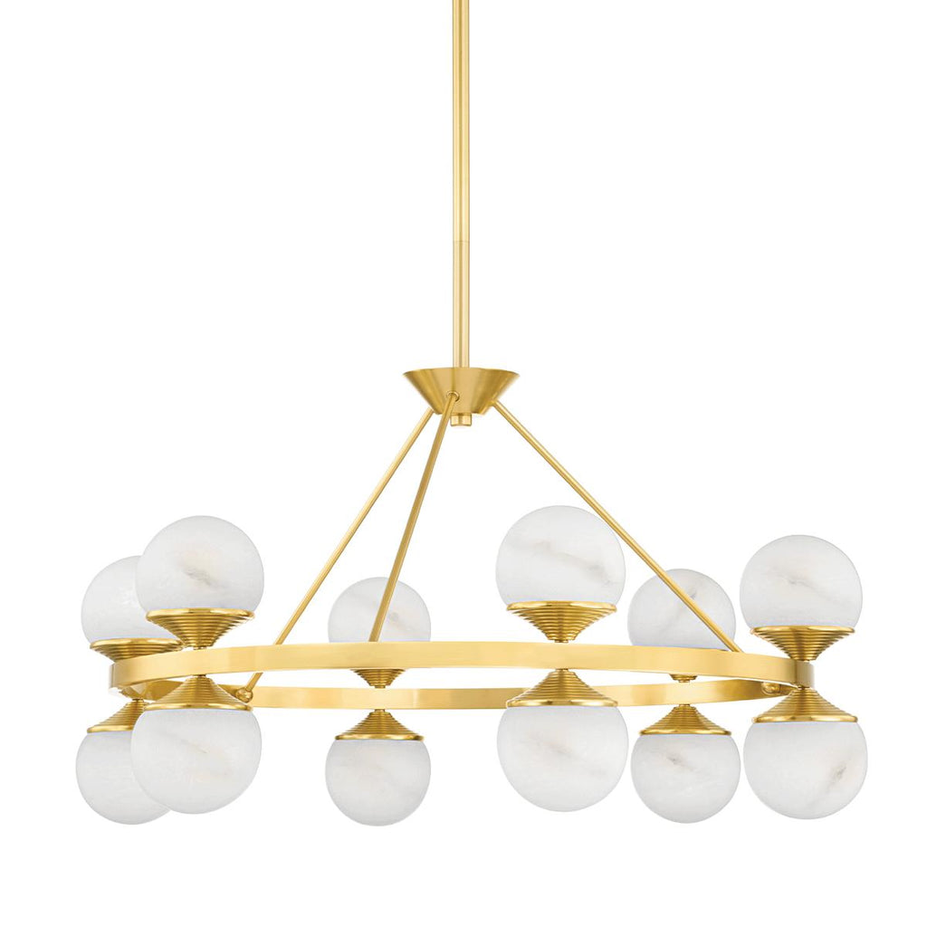 Hudson Valley Lighting Grafton Aged Brass 34W x 34L x 18.75H Chandelier