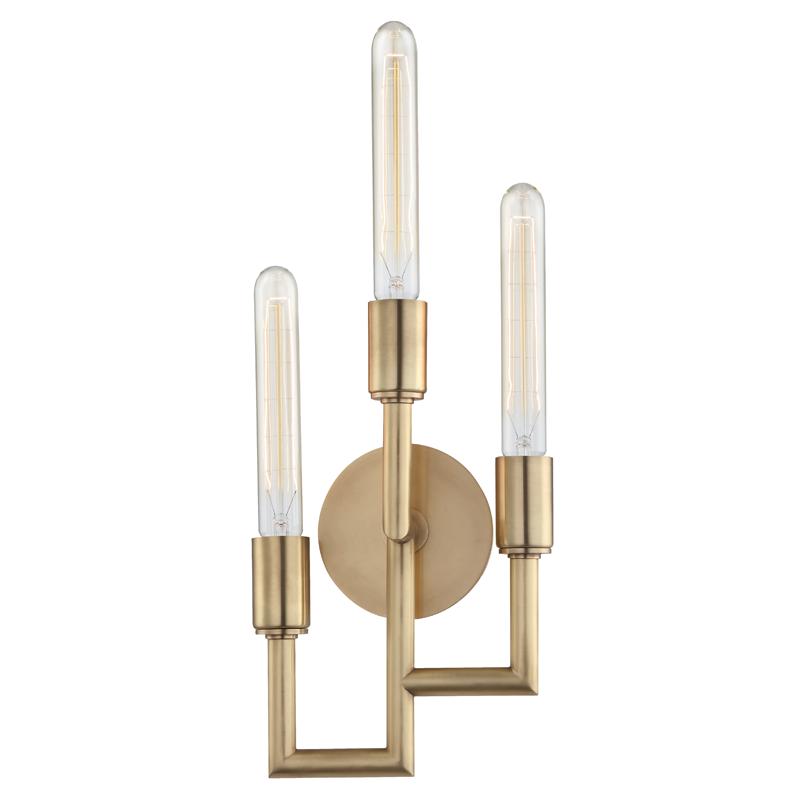 Hudson Valley Lighting Angler Aged Brass 7.75W x 7.75L x 20H Wall Sconce