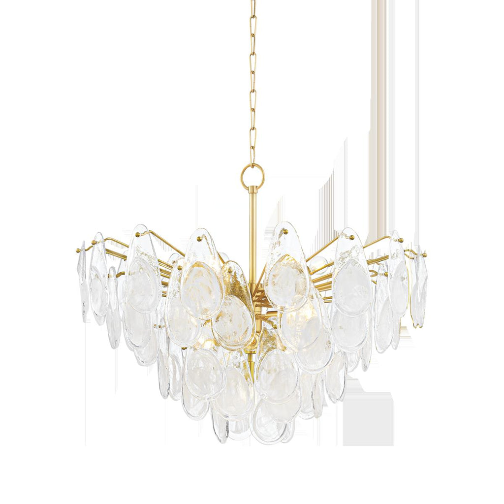 Hudson Valley Lighting DARCIA Aged Brass 35.75W x 35.75L x 28.75H Chandelier