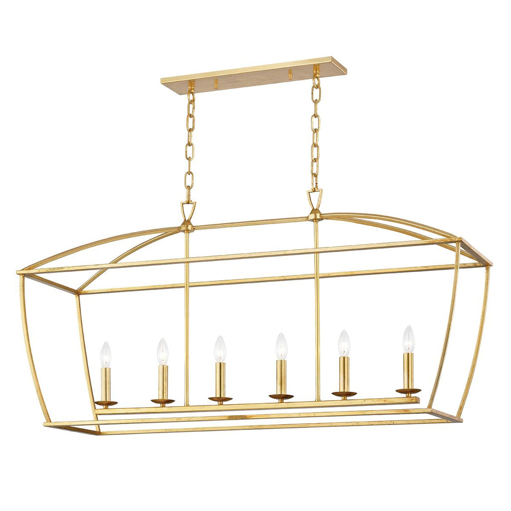 Hudson Valley Lighting Bryant Gold Leaf 13.75W x 48.25L x 24H Pendant