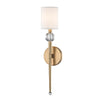 Hudson Valley Lighting Rockland Aged Brass 4.75W X 4.75L X 20.5H Wall Sconce