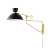 Hudson Valley Lighting Cranbrook Aged Brass/Soft Black 14.25W X 14.25L X 20.75H Wall Sconce