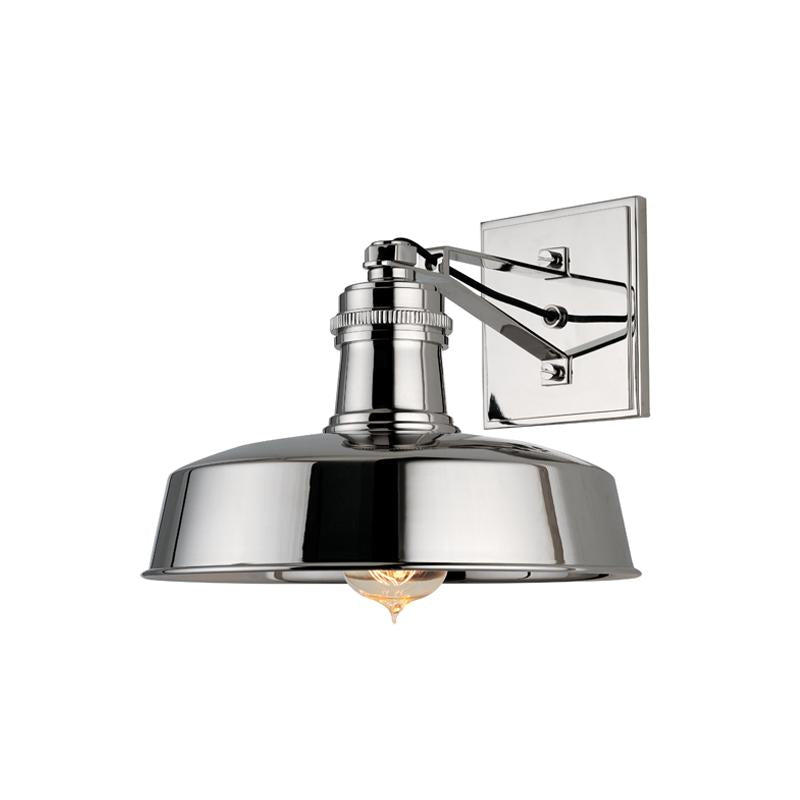 Hudson Valley Lighting Hudson Falls Polished Nickel 10W x 10L x 8.5H Wall Sconce