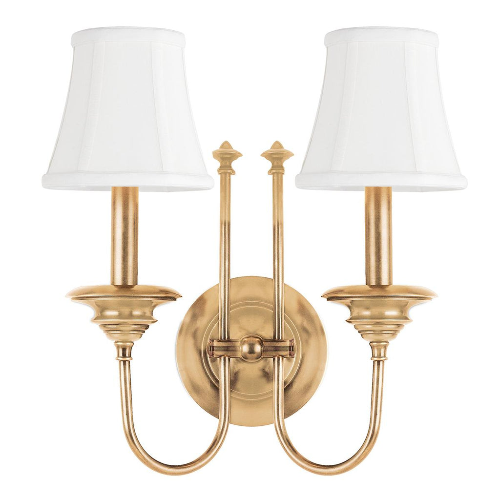 Hudson Valley Lighting Yorktown Aged Brass 13.5W x 13.5L x 14H Wall Sconce