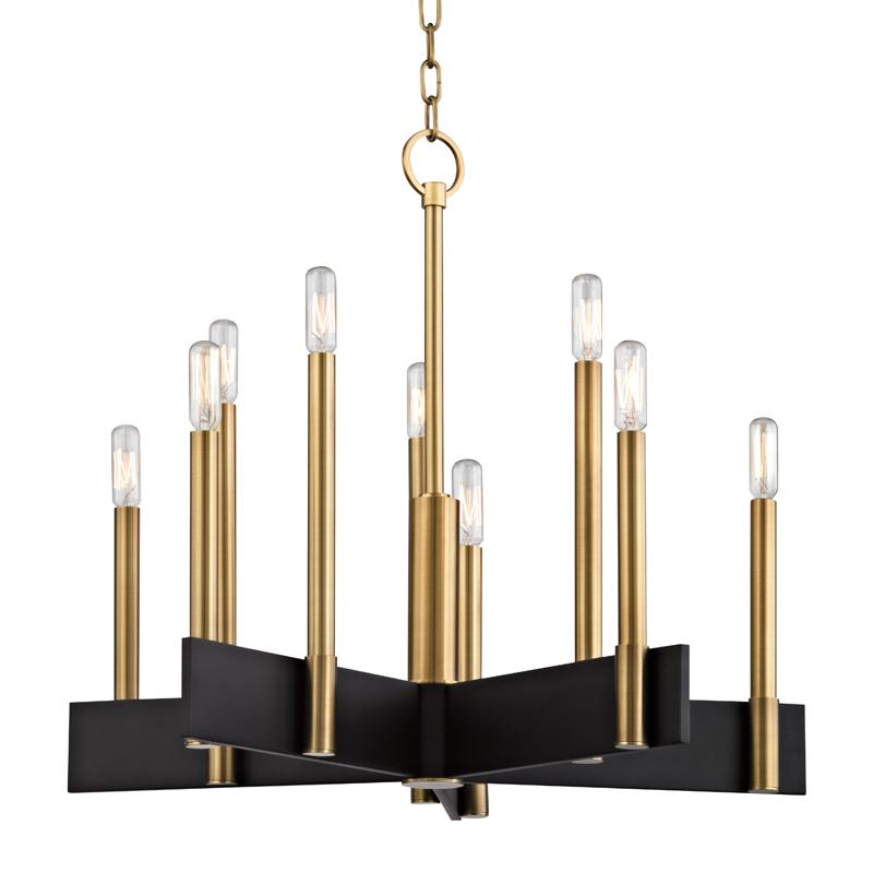 Hudson Valley Lighting Abrams Aged Brass 23.75W x 23.75L x 22H Chandelier