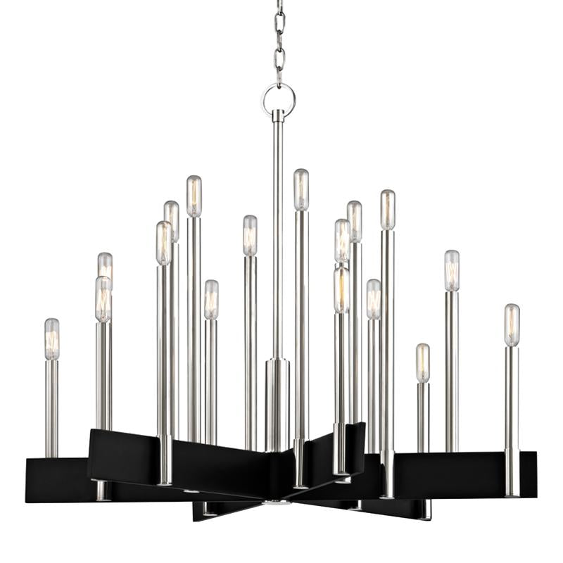 Hudson Valley Lighting Abrams Polished Nickel 33.5W x 33.5L x 27.5H Chandelier