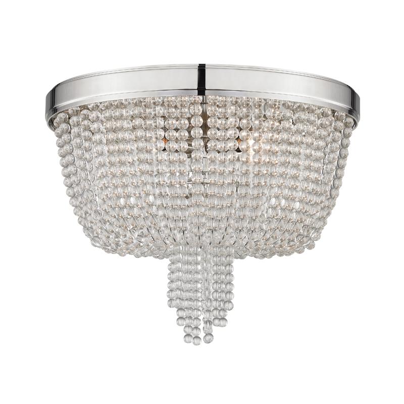 Hudson Valley Lighting Royalton Polished Nickel 18.25W x 18.25L x 14.5H Flush Mount